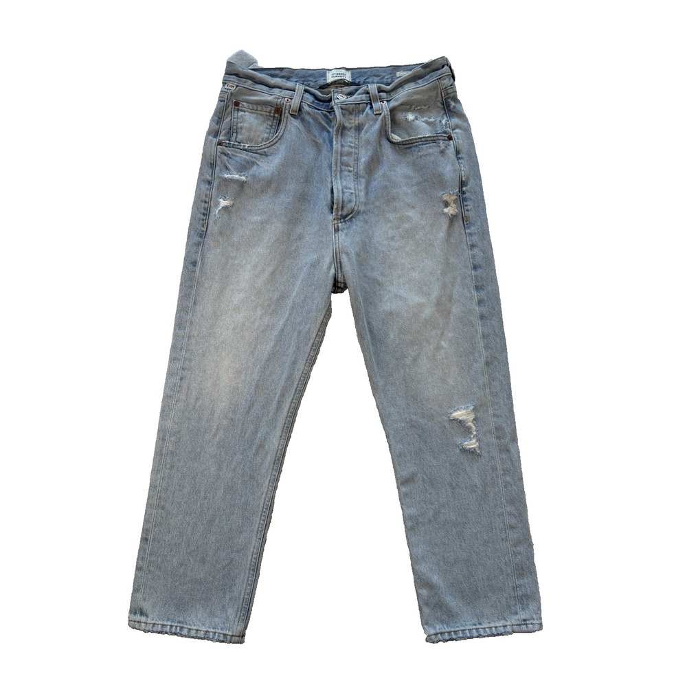 Citizens Of Humanity Jeans Women 26 Blue The Ponyboy Distressed Baggy 2020B-3011